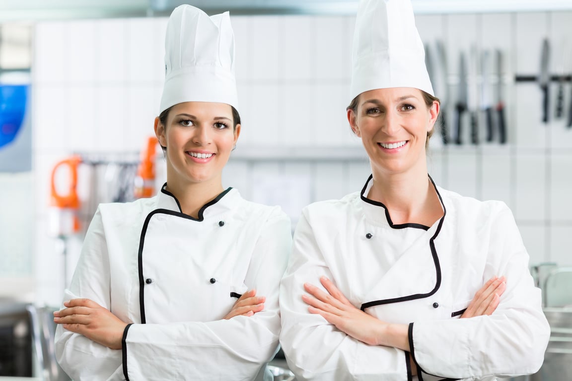 Chefs Wearing Working Clothes